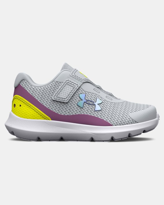 Girls' Infant UA Surge 3 AC Running Shoes, Gray, pdpMainDesktop image number 0